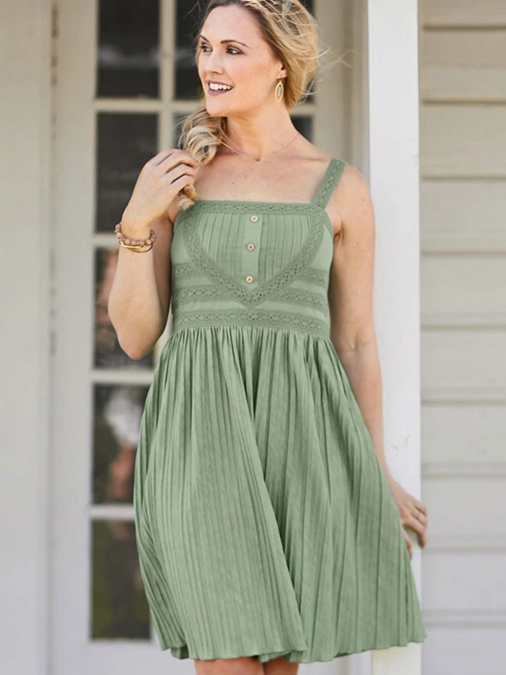 Matilda Jane with Joanna Gaines grass roots pleated dress XXL country cottage